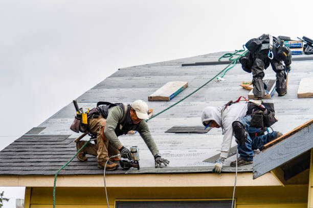 Professional Gutter Installation technician working in San Ramon, CA